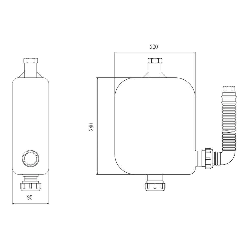 Nuie 4 Tap Hole Hose Retainer With Drain 4 Nuie 4 Tap Hole Hose Retainer With Drain - Image 2