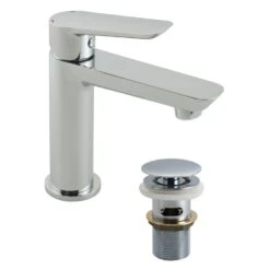 Vado Photon Single Lever Mini Mono Basin Mixer With Universal Clicker Waste