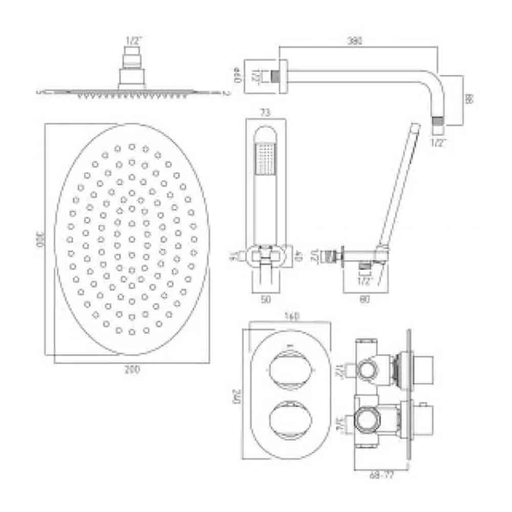 Vado Life Concealed Thermostatic Shower Valve Package 29 6 Vado Life Concealed Thermostatic Shower Valve Package 29 - Image 4