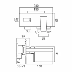 Vado Synergie 2 Hole Wall Mounted Single Lever Basin Mixer 11 Vado Synergie 2 Hole Wall Mounted Single Lever Basin Mixer -Vado Sale Store vado synergie wall waterfall spout syn109sacp tech