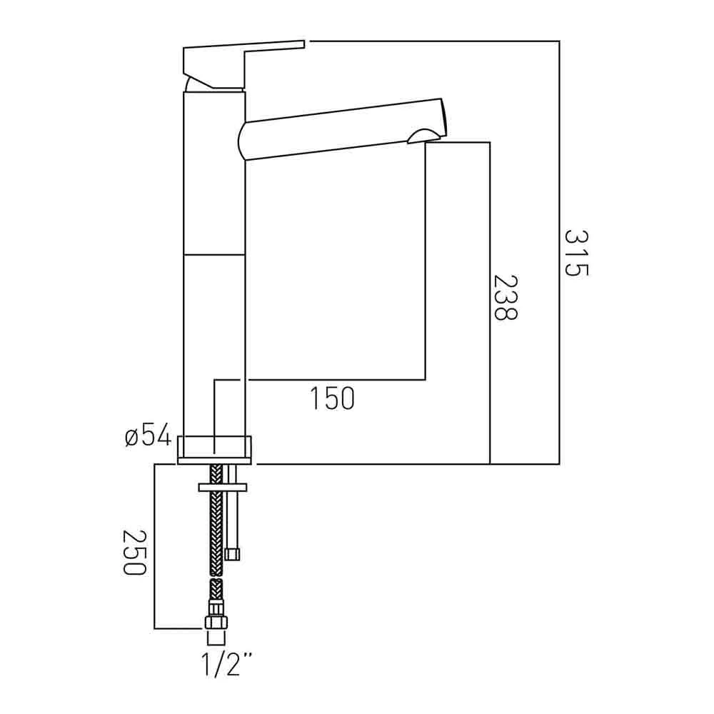 Vado Sense Extended Basin Mono Mixer 4 Vado Sense Extended Basin Mono Mixer - Image 2