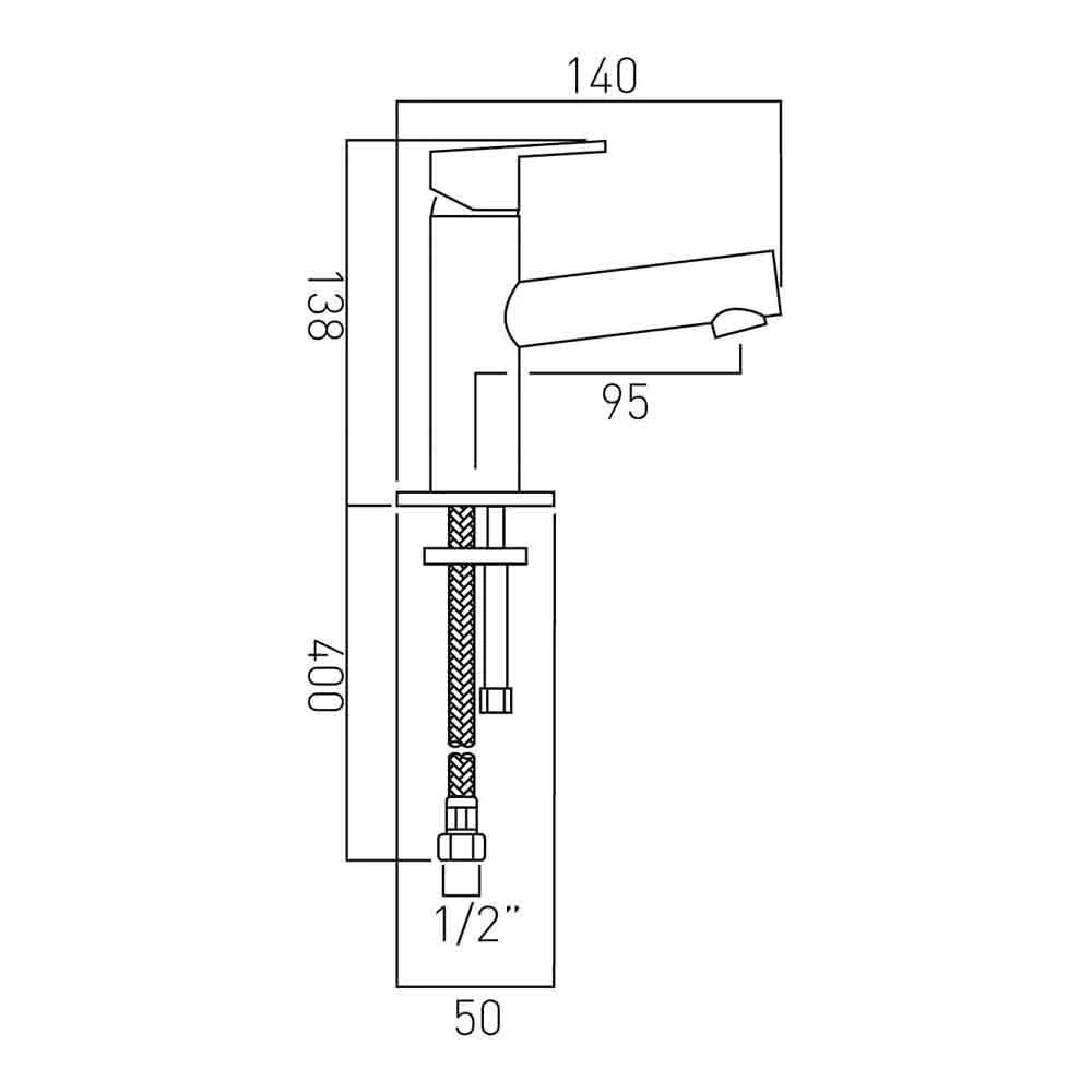 Vado Sense Mini Basin Mono Mixer 4 Vado Sense Mini Basin Mono Mixer - Image 2