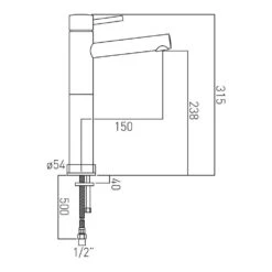 Vado Zoo Extended Mono Basin Mixer -Vado Sale Store vado technical specifications zoo 100e sb