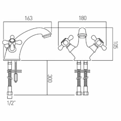 Vado Victoriana Crosshead Mono Basin Mixer With Pop-Up Waste -Vado Sale Store vado victoriana mono basin tap vic100cdcp tech
