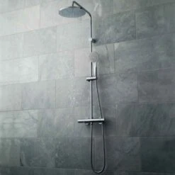 Vado Velo Thermostatic Shower Valve With Rigid Riser, Shower Head & Handset