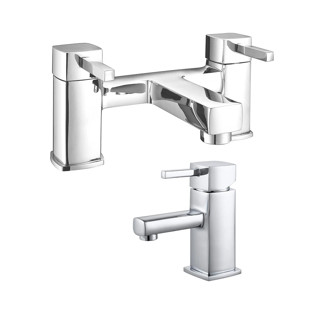 Vellamo Quadro Basin Mixer & Bath Filler Value Pack 3 Vellamo Quadro Basin Mixer & Bath Filler Value Pack
