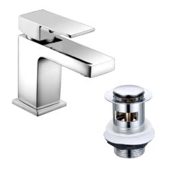 Vellamo Aspire Basin Mixer Tap & Waste 13 Vellamo Aspire Basin Mixer Tap & Waste -Vado Sale Store velasp07 wa93b cutouts