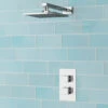 Delilah Concealed Thermostatic Shower Valve & ABS Fixed Shower Head - 360mm Ceiling Shower Arm