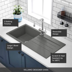 Vado Sale Store -Vado Sale Store vellamo 1 bowl kitchen sink reversible call out