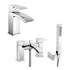 Vellamo City Waterfall Basin Mixer & Bath Shower Mixer Pack -Vado Sale Store vellamo city basin bath mixer pack cutout