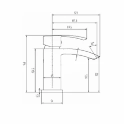 Vellamo City Waterfall Basin Mixer Tap & Waste -Vado Sale Store vellamo city basin mixer tap waste technical 2