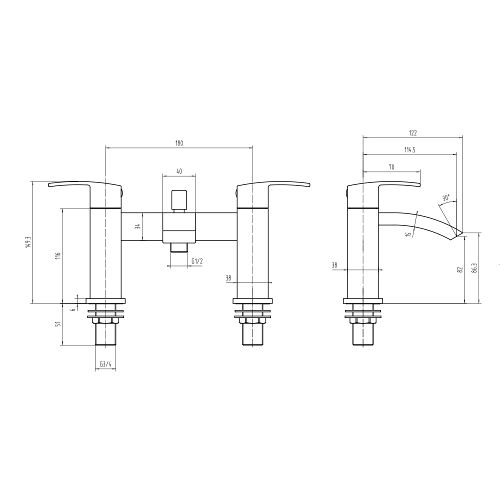 Vellamo City Matt Black Bath Shower Mixer & Kit 4 Vellamo City Matt Black Bath Shower Mixer & Kit - Image 2