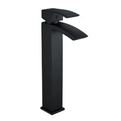 Vellamo City Matt Black Tall Basin Mixer Tap