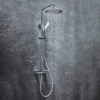 Vellamo Cool Touch Thermostatic Shower Set With Large Thin Fixed Head -Vado Sale Store vellamo cool touch rigid riser kit chrome