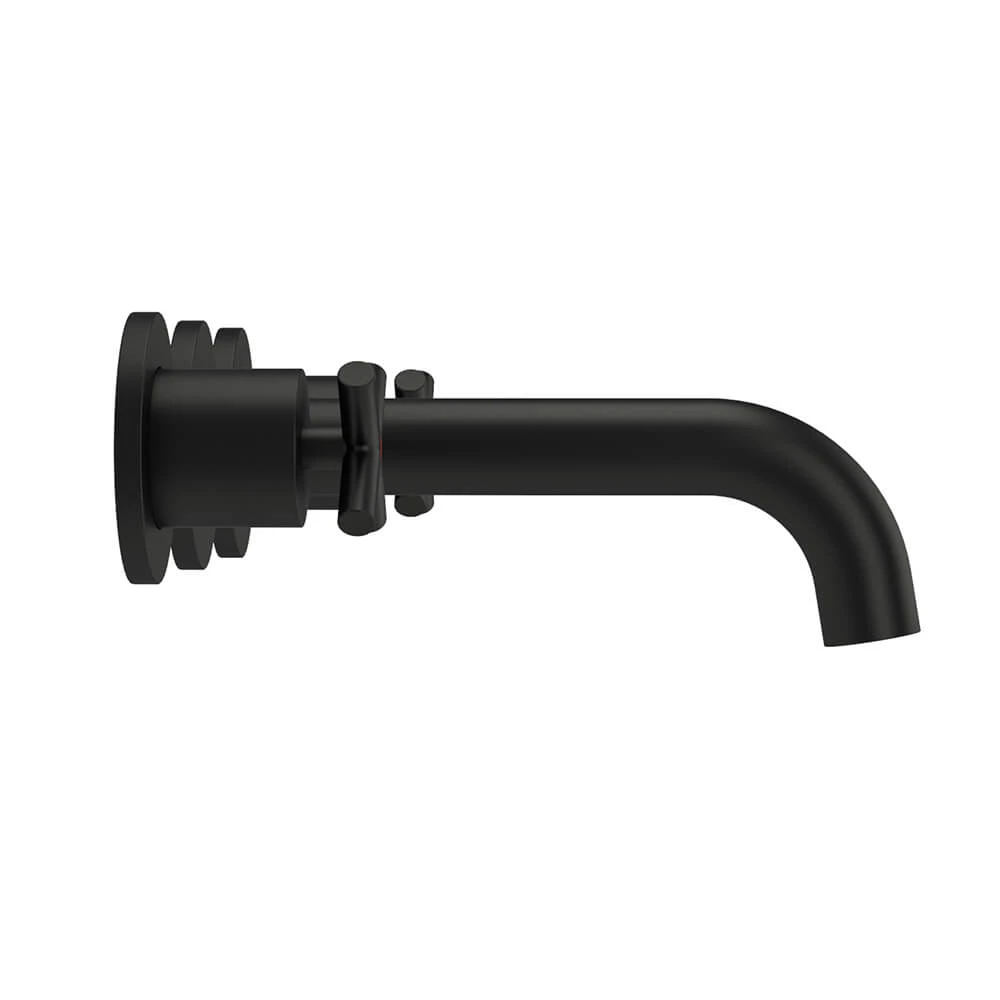 Vellamo Cross Matt Black Crosshead Wall Mounted Tap & Easy Installation Kit 5 Vellamo Cross Matt Black Crosshead Wall Mounted Tap & Easy Installation Kit - Image 3