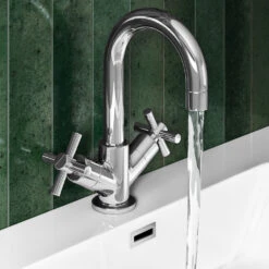 Vellamo Cross Basin Mixer Tap & Waste
