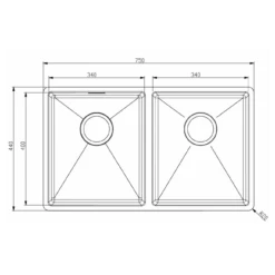Vellamo Designer Double Bowl Inset/Undermount Stainless Steel Kitchen Sink & Waste Kit - 750 X 440mm 7 Vellamo Designer Double Bowl Inset/Undermount Stainless Steel Kitchen Sink & Waste Kit - 750 X 440mm -Vado Sale Store vellamo designer 2 bowl undermount steel sink tech
