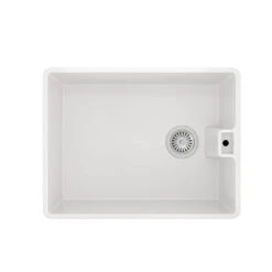 Vellamo Composite White Belfast Kitchen Sink & Waste - 595 X 455mm 9 Vellamo Composite White Belfast Kitchen Sink & Waste - 595 X 455mm -Vado Sale Store vellamo designer belfast comite sink cutout 2