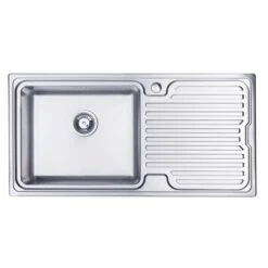 Vellamo Endure Thick-Gauge Left Hand Large Bowl Stainless Steel Sink & Waste Kit - 1000 X 500mm 10 Vellamo Endure Thick-Gauge Left Hand Large Bowl Stainless Steel Sink & Waste Kit - 1000 X 500mm -Vado Sale Store vellamo designer large single sink kit left cutout