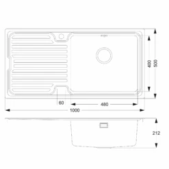 Vellamo Endure Thick-Gauge Left Hand Large Bowl Stainless Steel Sink & Waste Kit - 1000 X 500mm 11 Vellamo Endure Thick-Gauge Left Hand Large Bowl Stainless Steel Sink & Waste Kit - 1000 X 500mm -Vado Sale Store vellamo designer large single sink kit right tech