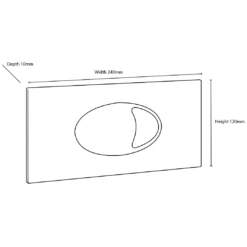 Drench Matt Black Dual Flush Plate -Vado Sale Store vellamo dual flush plate tech drawing