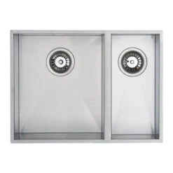 Vellamo Edge 1.5 Bowl Inset/Undermount Stainless Steel Kitchen Sink & Waste Kit With Right Hand Main Bowl - 580 X 430mm 13 Vellamo Edge 1.5 Bowl Inset/Undermount Stainless Steel Kitchen Sink & Waste Kit With Right Hand Main Bowl - 580 X 430mm -Vado Sale Store vellamo edge 1 5 bowl left hand undermount sink cutout