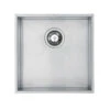 Vellamo Edge 1 Bowl Undermount Brushed Stainless Steel Kitchen Sink & Waste - 430 X 430mm -Vado Sale Store vellamo edge 1 bowl steel sink 430x430mm cutout