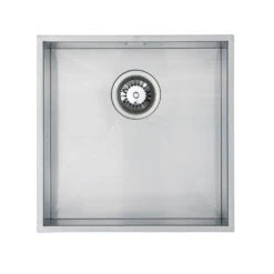 Vellamo Edge 1 Bowl Undermount Brushed Stainless Steel Kitchen Sink & Waste - 430 X 430mm