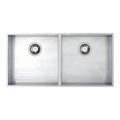 Vellamo Edge 2 Bowl Undermount Stainless Steel Kitchen Sink & Waste Kit - 860 X 430mm 8 Vellamo Edge 2 Bowl Undermount Stainless Steel Kitchen Sink & Waste Kit - 860 X 430mm -Vado Sale Store vellamo edge 2 bowl undermount sink cutout
