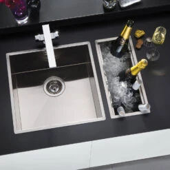 Vellamo Edge Entertainment Accessories Sink - 190 X 430mm -Vado Sale Store vellamo edge etertainment accessory sink lifestyle 3