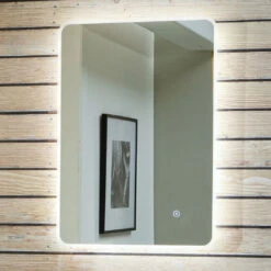 Vellamo LED Illuminated Universal Bathroom Mirror With Demister Pad - 700 X 500mm