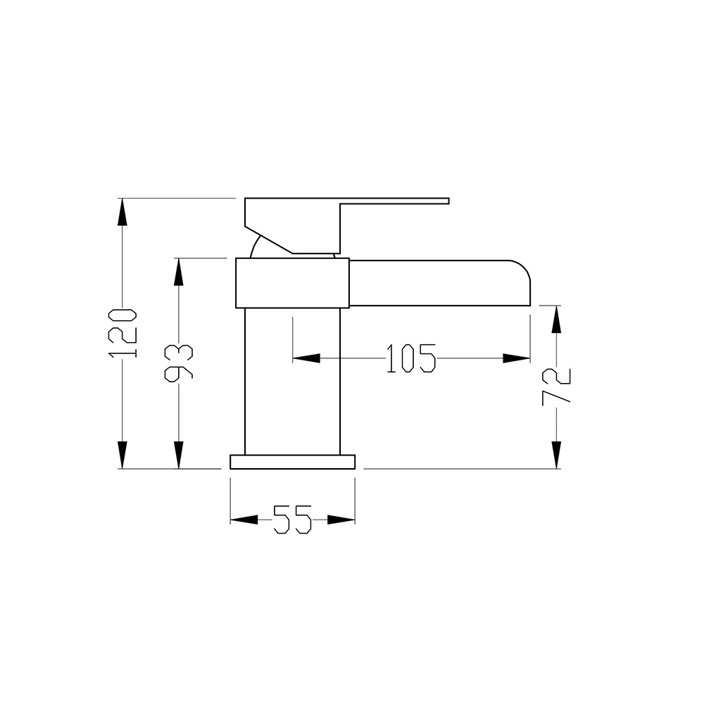Vellamo Maya Mini Waterfall Basin Mixer With Clicker Waste 6 Vellamo Maya Mini Waterfall Basin Mixer With Clicker Waste - Image 4
