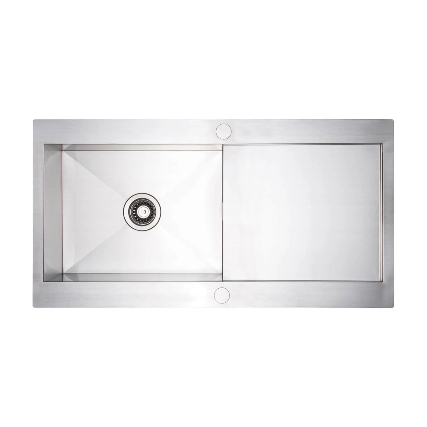 Vellamo Peak 1 Bowl Satin Stainless Steel Sink & Waste With Reversible Drainer - 1000 X 500mm 4 Vellamo Peak 1 Bowl Satin Stainless Steel Sink & Waste With Reversible Drainer - 1000 X 500mm - Image 2