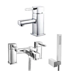 Vellamo Quadro Basin Mixer & Bath Shower Mixer Value Pack