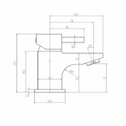 Vellamo Quadro Cloakroom Small Basin Mixer Tap & Waste -Vado Sale Store vellamo quadro small basin tap clicker waste tech