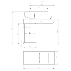 Vellamo Relate Basin Mixer Tap & Waste 11 Vellamo Relate Basin Mixer Tap & Waste -Vado Sale Store vellamo relate waterfall basin tap technical drawing