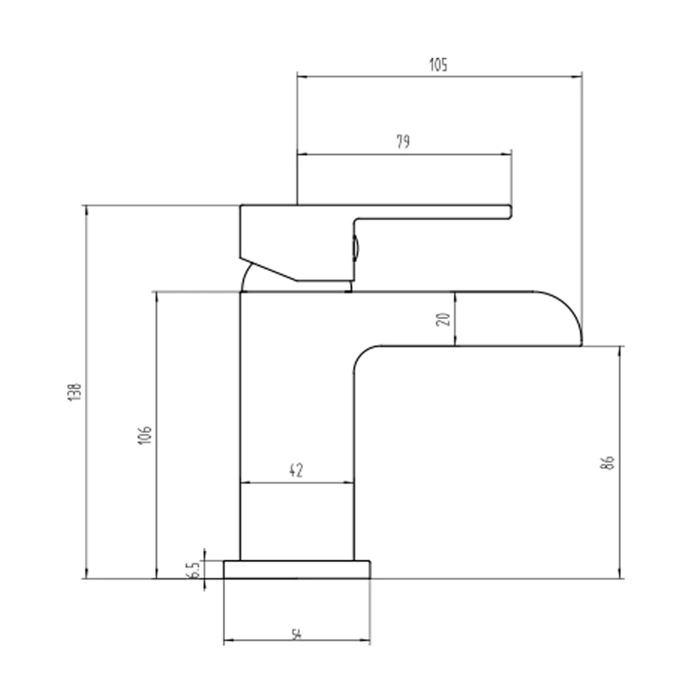 Vellamo Reve Waterfall Basin Mixer Tap & Waste 9 Vellamo Reve Waterfall Basin Mixer Tap & Waste - Image 7