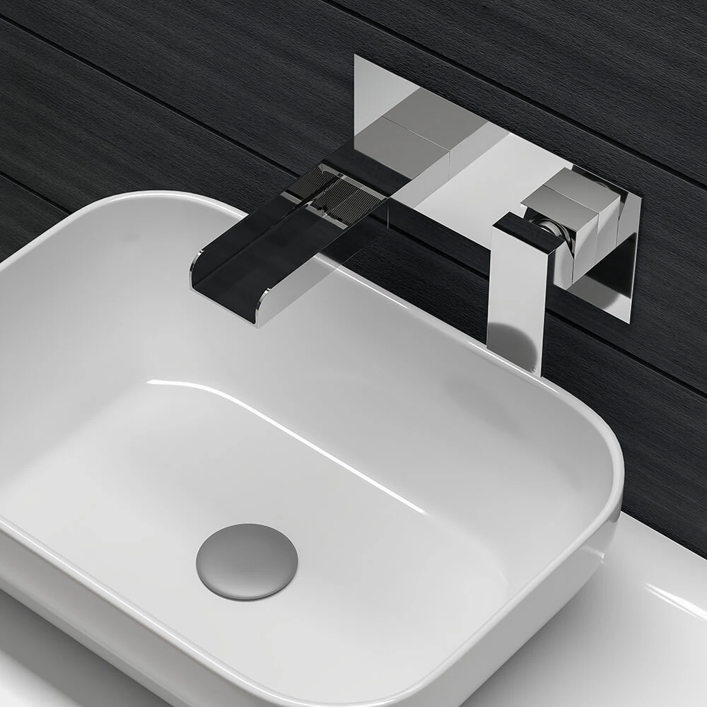 Vellamo Reve Wall Mounted Waterfall Basin Mixer 4 Vellamo Reve Wall Mounted Waterfall Basin Mixer - Image 2