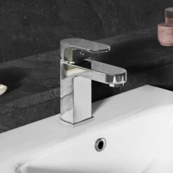 Vellamo Reveal Chrome Basin Mixer Tap & Waste -Vado Sale Store vellamo reveal chrome basin mixer lifestyle