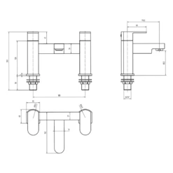 Vellamo Reveal Bath Filler Tap 9 Vellamo Reveal Bath Filler Tap -Vado Sale Store vellamo reveal deck 2 hole bath filler tap tech