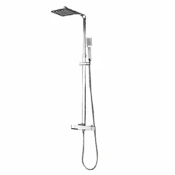 Vellamo Reveal WRAS-Approved Modern Thermostatic Shower Set With Thin Fixed Head -Vado Sale Store vellamo reveal dual shower cut