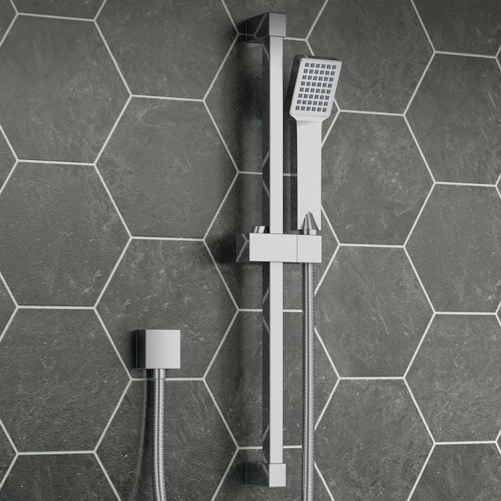 Parker Deck Mounted Thermostatic Bath Shower Mixer & Slide Rail Kit 4 Parker Deck Mounted Thermostatic Bath Shower Mixer & Slide Rail Kit - Image 2