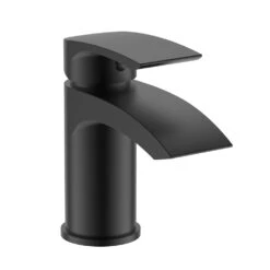 Vellamo Swift Matt Black Basin Mixer Tap & Waste -Vado Sale Store vellamo swift matt black basin mixer tap waterfal