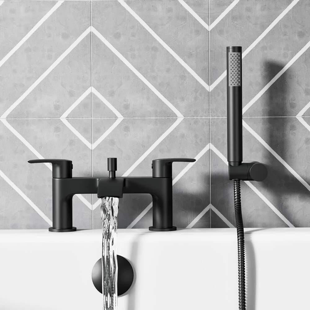 Vellamo Swift Matt Black Bath Shower Mixer & Kit 4 Vellamo Swift Matt Black Bath Shower Mixer & Kit - Image 2