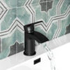 Vellamo Swift Matt Black Mini Basin Mixer Tap & Clicker Waste -Vado Sale Store vellamo swift matt black mini basin mixer lifestyle3