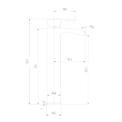 Vellamo Swift Matt Black Tall Basin Mixer Tap -Vado Sale Store vellamo swift tall basin mixer tap tech