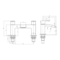 Vellamo Swift Waterfall Bath Filler -Vado Sale Store vellamo swift waterfall bath filler tap tech