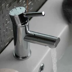 Vellamo Twist Chrome Basin Mixer Tap & Waste -Vado Sale Store vellamo twist basin mixer tap single lever