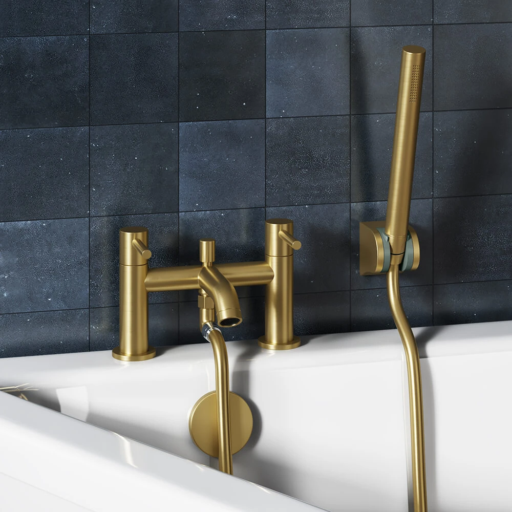 Harbour Clarity Brushed Brass Bath Shower Mixer & Shower Kit 3 Harbour Clarity Brushed Brass Bath Shower Mixer & Shower Kit