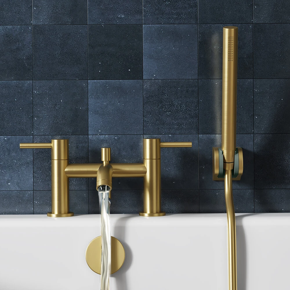 Harbour Clarity Brushed Brass Bath Shower Mixer & Shower Kit 4 Harbour Clarity Brushed Brass Bath Shower Mixer & Shower Kit - Image 2
